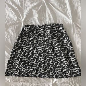 Black and white soft urban outfitters mini skirt